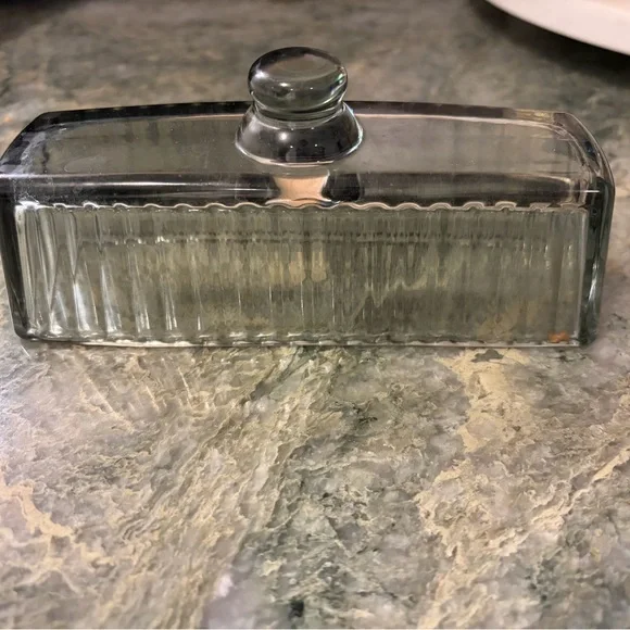 Glass Butter Dish with Lid - Picture 3 of 4